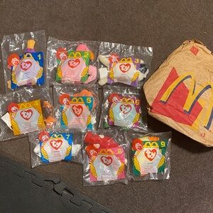1997 Original, Unopened McDonald's Colorful TY Teenie Beanie Collection (1-9)
